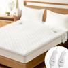 blunique Electric Heated Mattress Pad King Size Dual Control Bed Warmer, Deep Pocket, Side Storage Pouch for Controller, Machine Washable, 3D Air Layer Fabric, 78"x80", White view 1
