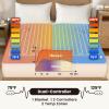 blunique Electric Heated Mattress Pad King Size Dual Control Bed Warmer, Deep Pocket, Side Storage Pouch for Controller, Machine Washable, 3D Air Layer Fabric, 78"x80", White view 2