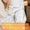 blunique Electric Heated Mattress Pad King Size Dual Control Bed Warmer, Deep Pocket, Side Storage Pouch for Controller, Machine Washable, 3D Air Layer Fabric, 78"x80", White view 3