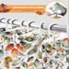 Fabric Shower Curtain for Bathroom Autumn Eucalyptus Leaves Fall Thanksgiving Orange Sage Green 72 x 78 Inches Bathroom Curtain Waterproof Curtains Machine Washable view 4