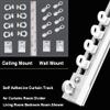 Self Adhesive Ceiling Curtain Track 1.31ft - 9.8ft / 40cm - 300cm Ceiling Or Wall Mounting Curtain Track System For Curtains-Room Divider, No Drilling, RV Ceiling Track For Curtains(Ceiling,3.3ft/100c view 2