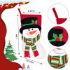 Habbiful Large Christmas Stockings Xmas Stockings for Gifts Christmas Tree Fireplace Decoration Snowman Stocking Xmas Tree Hanging Gift Bag for Home Holiday Xmas Party Decoration Favors view 2