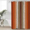 Huotupsine Farmhouse Burnt Orange Brown Shower Curtain Set - 36" x 78" Washable Bathtub Curtain with 12 Hooks, Vintage Country Wooden Waterproof Fabric Stall Shower Curtains for Bathroom/Bathtub view 1