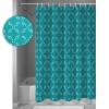 Huotupsine Blue Teal Rhombus Shower Curtain Set - 60" x 72" Washable Bathtub Curtain with 12 Hooks, Classic Geometric Plaid Modern Abstract Art Waterproof Fabric Stall Shower Curtains for Bathroom view 3