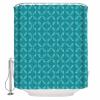 Huotupsine Blue Teal Rhombus Shower Curtain Set - 60" x 72" Washable Bathtub Curtain with 12 Hooks, Classic Geometric Plaid Modern Abstract Art Waterproof Fabric Stall Shower Curtains for Bathroom view 4