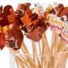 Jiesky 125pcs Fall Cocktail Picks Autumn Theme turkey squirrel pumpkin maple leaf Bamboo Cocktail Toothpicks Fruit Sticks Sandwich Appetizer Charcuterie Skewers for Thanksgiving Day Decorations Party view 3