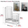 MLYAYE Household Hotel Umbrella Storage for Entrance, Metal Round Hollow Long and Short Umbrella Storage Bucket with Removable Drip Tray, Large Capacity Rustproof Umbrella Holder(Gold,55x50x27cm) view 3