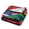 Ethiopian and American Flag Ultra-Soft Micro Flannel Blanket 60x50 inch Throw Blankets for Bedroom Sofa view 3