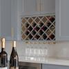 CozyHommie Solid Wood RTA Wine Bottle Rack Wall Cabinet with Lattice Panels - Wine Storage for Bar, Pantry, Cellar - Mocha (30'W 12'D 18'H) view 2