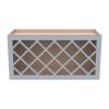 CozyHommie Solid Wood RTA Wine Bottle Rack Wall Cabinet with Lattice Panels - Wine Storage for Bar, Pantry, Cellar - Mocha (30'W 12'D 18'H) view 4