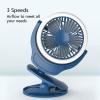 OLKWDAF5 Ultra Quiet Small Fans, Portable Desk Fan with Night Light, 540 Oscillating, 3 Speeds Mini USB Fan, Personal Electric Fan for Bedroom Home Office Travel(Blue) view 2