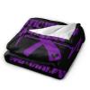 Domestic Violence Awareness Ultra-Soft Micro Flannel Blanket 60x50 inch Throw Blankets for Bedroom Sofa view 3
