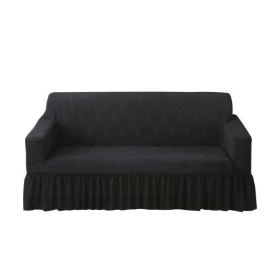 DEZYPZAM Couch Cover, Stretch Couch Covers, Sofa Cover, Sofa Slipcover, Non Slip Sofa Covers, Sofa Cover Furniture Protector, for Kids, Pets, Dog (Black,2 Seater)