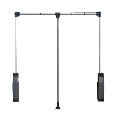 Pull Down Clothes Rail Adjustable 550-1250mm,Pull Down Wardrobe Rail,Telescopic Lift with Return,Heavy Duty Hanger for Hanging Clothes Wardrobe,Space Saving(550-700mm)