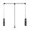 Pull Down Clothes Rail Adjustable 550-1250mm,Pull Down Wardrobe Rail,Telescopic Lift with Return,Heavy Duty Hanger for Hanging Clothes Wardrobe,Space Saving(550-700mm) view 1