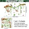 Buiory Removable Jungle Animals Wall Decals Peel and Stick Safari Monkey Climbing Tree Wall Stickers Vinyl Sloth Butterfly Vine Mural Art Decor for Kids Nursery Bedroom Living Room Sofa TV Wall view 2