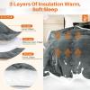 ShowyLive Extra Thick Blanket for Sofa Recliner Bed, Warm 3 Layers Flannel Blanket for Winter Autumn, Plush Quilt, Breathable Velvet Comforter, Washable Throw Blanket 810gsm (Grey 200x230cm) view 2