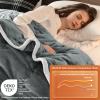 ShowyLive Extra Thick Blanket for Sofa Recliner Bed, Warm 3 Layers Flannel Blanket for Winter Autumn, Plush Quilt, Breathable Velvet Comforter, Washable Throw Blanket 810gsm (Grey 200x230cm) view 3