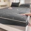 SUZEPER Washed Cotton Embroidery Mattress Protector with 2 Pillowcases, Thicken Mattress Cover Protector,Breathable Mattress Topper Fitted 11" Deep Pocket for Bedroom(King 70.8x78.7in 3PCS, Gray A) view 1