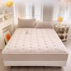 SUZEPER Washed Cotton Embroidery Mattress Protector with 2 Pillowcases, Thicken Mattress Cover Protector,Breathable Mattress Topper Fitted 11" Deep Pocket for Bedroom(King 70.8x78.7in 3PCS, Gray A) view 3