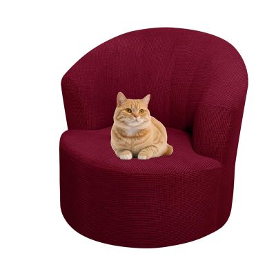 ZYANLING Stretch Armchair Slipcovers Armchair Cover for Recliner Sofa Swivel Barrel Chair Cover, Modern Swivel Accent Chair Slipcover Barrel Armchairs Cover Round Club Chair Couch Cover