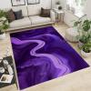 Abstract Ink Paint Purple Art Area Rugs, Fluid Purple Waves Art Easy Clean Rug, Soft Non-Skid Carpet Throw Rug for Kids Teen Girls Boys Bedroom Living Room Bathroom Classroom Office(4x6ft view 2