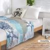 Coastal Blanket Ocean Starfish Coral Blue Green Modern Abstract Soft Cozy Lightweight Throw Blanket for Kids Girls Boys Women Bedroom Living Room Dorm Chair Sofa Travel 40x50in view 3