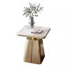 Coffee Table, Sofa Side Table, Coffee Tables for Living Room, Simple Modern Square Coffe Table, for Living Room(Gold and White,23.6in/60cm) view 1