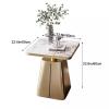 Coffee Table, Sofa Side Table, Coffee Tables for Living Room, Simple Modern Square Coffe Table, for Living Room(Gold and White,23.6in/60cm) view 3