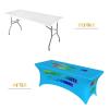 AEKSCOH Custom Spandex Table Covers 6ft Stretch Rectangle Table Cloth Add Your Photo Logo Text Personalized Tablecloth Style05 view 4