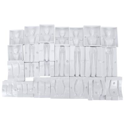FLEXMAN 24Pcs Plastic Fondant Body Model, People Shaped Cake Figure Body Model for Decorate Living Room, Study Room Car Desk