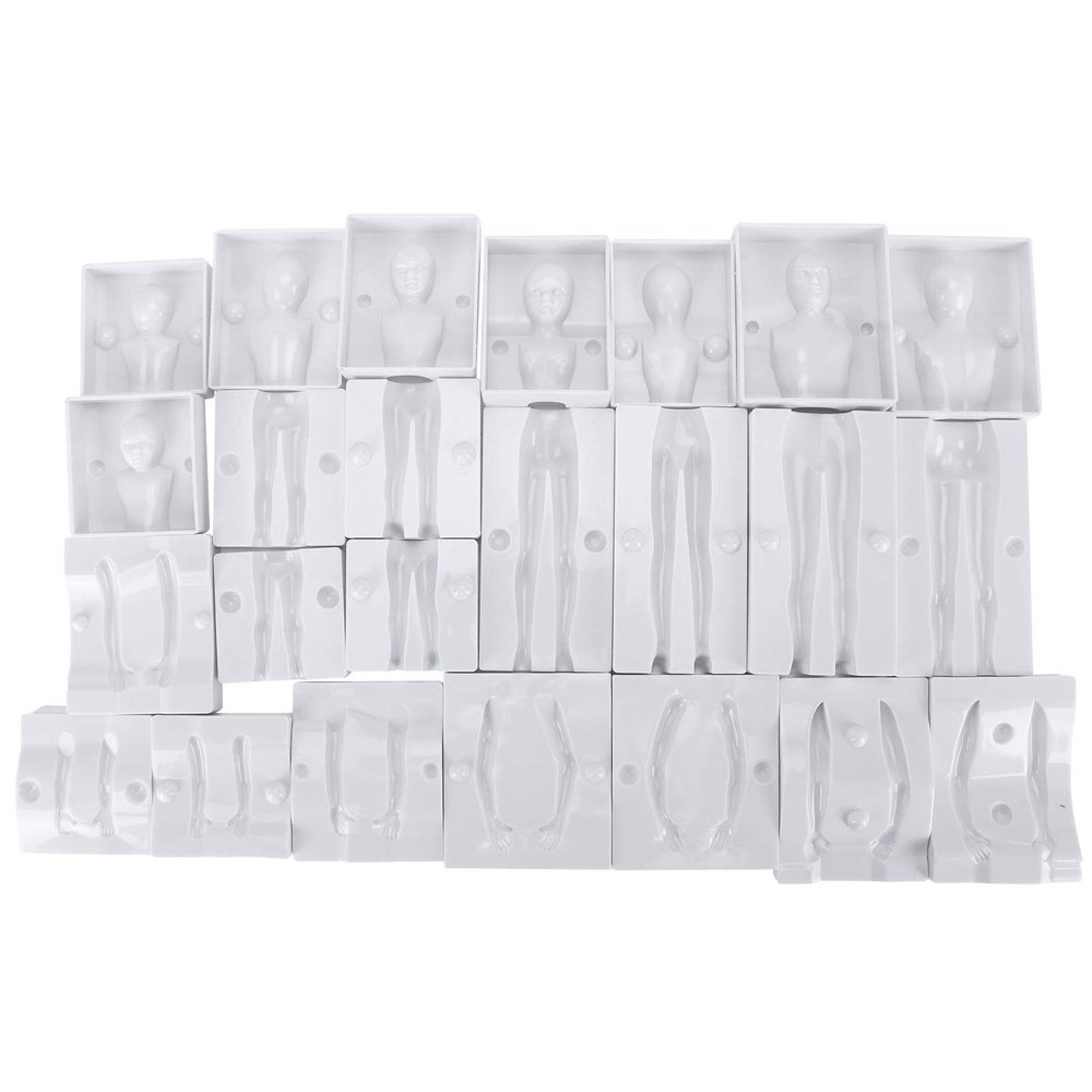 FLEXMAN 24Pcs Plastic Fondant Body Model, People Shaped Cake Figure Body Model for Decorate Living Room, Study Room Car Desk