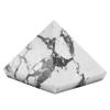 Amazing Gemstone Howlite Pyramid Crystal Healing Stones - 1" Great Pyramid Figurine of Natural Stone Pyramid for Meditation, Reiki, Chakra Balancing and Crystal Pyramids Grid view 2
