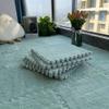 10pcs Foam Carpet Tiles,Four Seasons Universal Suede Floor Mat,Stitching Bedroom Wall-to-Wall Carpeting,RV Carpet Tiles for Bedroom, Playroom,Exercise(Dark Blue Light Blue) view 2