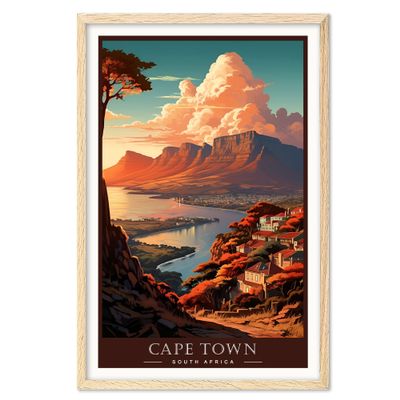 01September Vintage Travel Posters, Cape Town Poster, South Africa Wall Art, Travel Wall Art, Travel Print, World Travel Poster, Landscape Wall Art, Travel Gift, Home Decor (UNFRAMED)