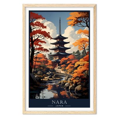 01September Vintage Travel Posters, Nara Poster, Japan Wall Art, Travel Wall Art, Travel Print, World Travel Poster, Landscape Wall Art, Travel Gift, Home Decor (UNFRAMED)