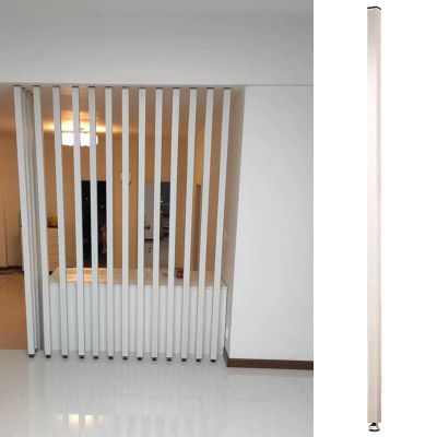 9 8 7 6 5 4 3 2 Feet Tall Partition Wall Room Divider Aluminum Slats, Floor To Ceiling Separation Post for Office Hotels Restaurants Home, Hollow Decor Column Screen(Pack of 1,250cm/8.2ft/98.4" High)