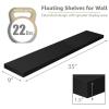 Sorbus Floating Shelves for Wall - 35 Inch Long Bathroom Shelves, Wall Decor for Bedroom, Kitchen, Living Room & Book Storage - Mounted Floating Shelf with Invisible Brackets (Black, 2 Pack) view 3