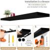 Sorbus Floating Shelves for Wall - 35 Inch Long Bathroom Shelves, Wall Decor for Bedroom, Kitchen, Living Room & Book Storage - Mounted Floating Shelf with Invisible Brackets (Black, 2 Pack) view 4