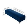Bedroom Bench Seat with Storage, Upholstered Velvet Ottoman Bench with Metal Legs, Safety Hinge Flip Top Foot Rest Long Stool for Sofa Couch End of Bed Bench Living Room Entryway(Khaki,60x40x43cm) view 2