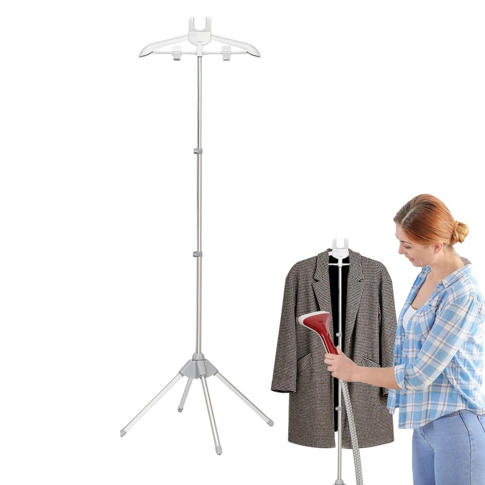 Handheld Garment Steamer Rack, Garment Hanger for Steaming Clothes, Foldable Garment & Clothes Drying Rack, Garment Steamer Stand for Clothes, Clothes Hanger for Steam Ironing, Clothes Steamer Holder