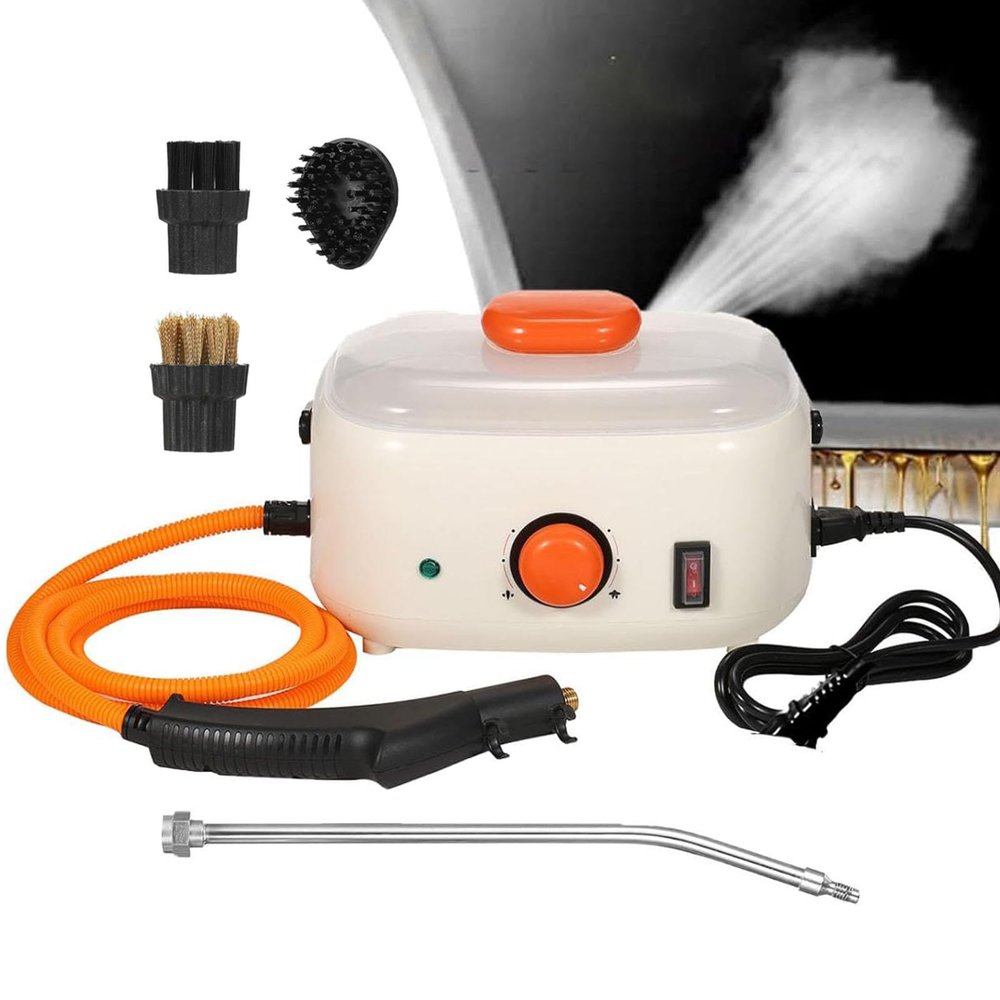 2500W High Temperature Steam Cleaner with 3 Brush Heads, Handheld Household Cleaning Machine, Suitable for Kitchen Furniture Bathroom Car