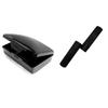 American Comb Black Toothbrush Covers & Soap Box Set - Matching Colors - Tooth Brush Cover Cap, Soap Dish Travel, Soap Dish Holder Travel - Plastic Portable Set with Cover view 1