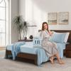 Luxury Bamboo Market | Queen Size Bed Sheet Set | 100% Viscose Made from Bamboo | Organically Grown | Ultra Soft | Cooling Sheets for Hot Sleepers | 17" Deep Pocket [Spa Blue] view 1