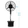 FAFACAI Heavy-Duty Fan Powerful Oscillating Cooling Fan Noiseless, Oscillating Misting Fan Spray Pedestal Standing Fans 3 Cooling Speeds 90 Oscillated Motor for Industrial Commercial and Outdoor view 2