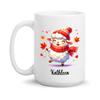 Baby Sheep Coffee Mug, Personalized Name Autumn Sheep Mug Gift, Sheep Animal Cup, Customized Sheep Ceramic Mug Gifts For Sheep Lovers Birthday, Cute Sheep Travel Mugs, Sheep White Tea Cup 11Oz 15Oz view 1