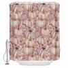 Fall Pink Pumpkins Shower Curtain Set with Hook 66" x 72",Retro Thanksgiving Fall Eucalyptus Washable Cloth Polyester Fabric Shower+Curtain,Waterproof Bath Curtains for Bathroom,Showers,Bathtubs Decor view 1