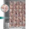Fall Pink Pumpkins Shower Curtain Set with Hook 66" x 72",Retro Thanksgiving Fall Eucalyptus Washable Cloth Polyester Fabric Shower+Curtain,Waterproof Bath Curtains for Bathroom,Showers,Bathtubs Decor view 3