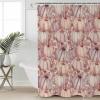 Fall Pink Pumpkins Shower Curtain Set with Hook 66" x 72",Retro Thanksgiving Fall Eucalyptus Washable Cloth Polyester Fabric Shower+Curtain,Waterproof Bath Curtains for Bathroom,Showers,Bathtubs Decor view 4