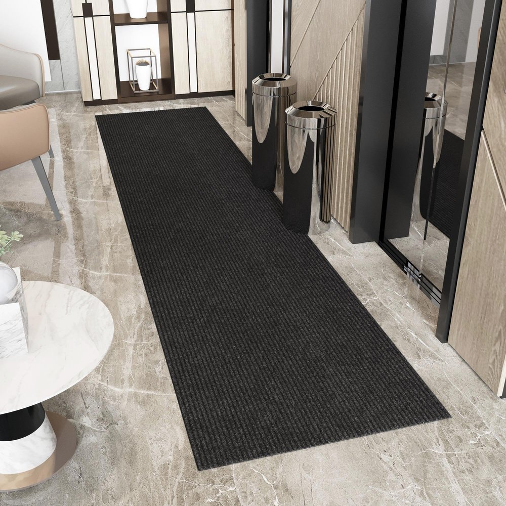 Ottomanson 2x34 Hallway Runner Rug Non-Slip Indoor Outdoor Door Mat